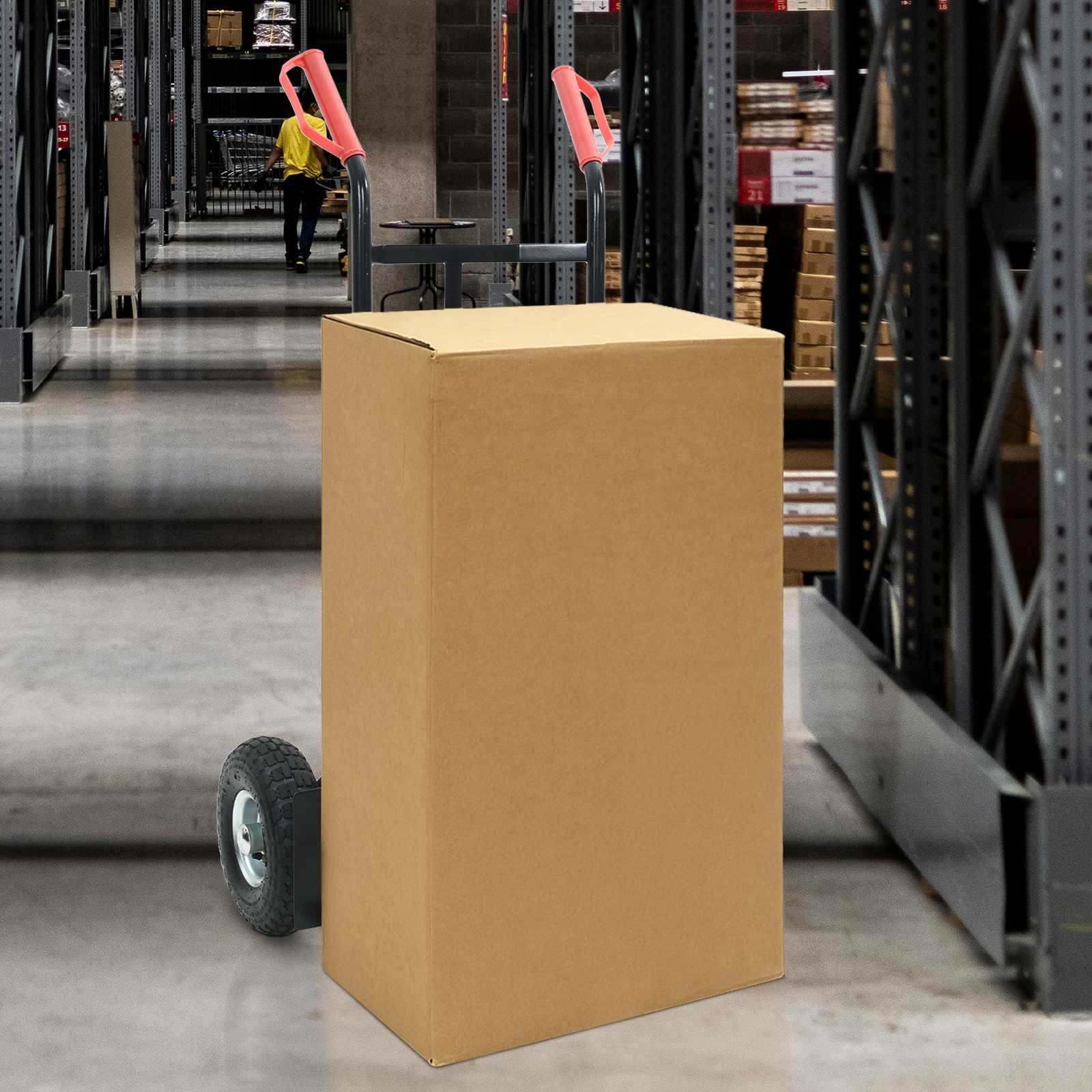Carrello Pieghevole Estensibile Nero e Rosso 57 x 46 x 113 cm