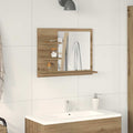 Armadietto a Specchio da Bagno Rovere Artigianale 60x10,5x45 cm
