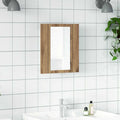 Mobile Bagno Specchio LED Rovere 40x12x45 cm Multistrato