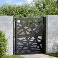 Cancello da giardino nero 100x100 cm in acciaio design leggero