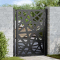 Cancello da giardino nero 100x125 cm in acciaio design leggero