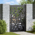 Cancello da giardino nero 100x150 cm in acciaio design leggero