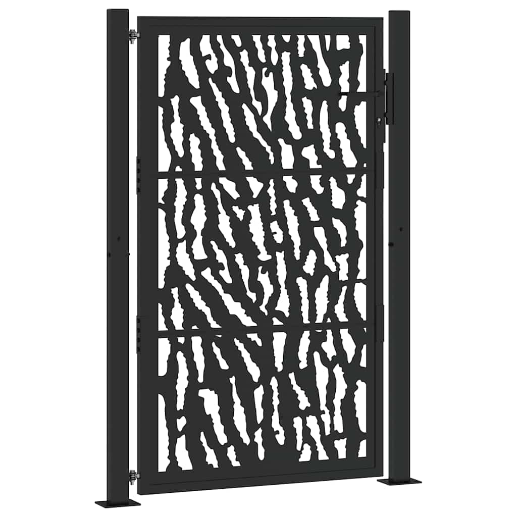 Cancello da giardino nero 100x150 cm in acciaio con design a traliccio