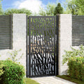 Cancello da giardino nero 100x175 cm in acciaio con design a traliccio