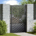 Cancello da giardino nero 100x150 cm in acciaio con design a croce