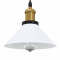 Lampada Sospensione Regolabile E27 Bianco Lucido Ø22cm Metallo