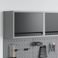 Mobile per attrezzi Nero e Grigio 50 x 25 x 35 cm