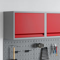 Mobile per attrezzi Rosso e Grigio 50 x 25 x 35 cm