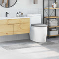 Set di tappetini antiscivolo per il bagno 3 pz Grigio PP