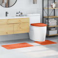 Set di tappetini antiscivolo per il bagno 3 pz Arancione PP