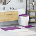Set di tappetini antiscivolo per il bagno 3 pz Viola 50 x 80 cm