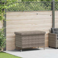 Contenitore da Giardino con Ruote Grigio 110x55x73cm Polyrattan