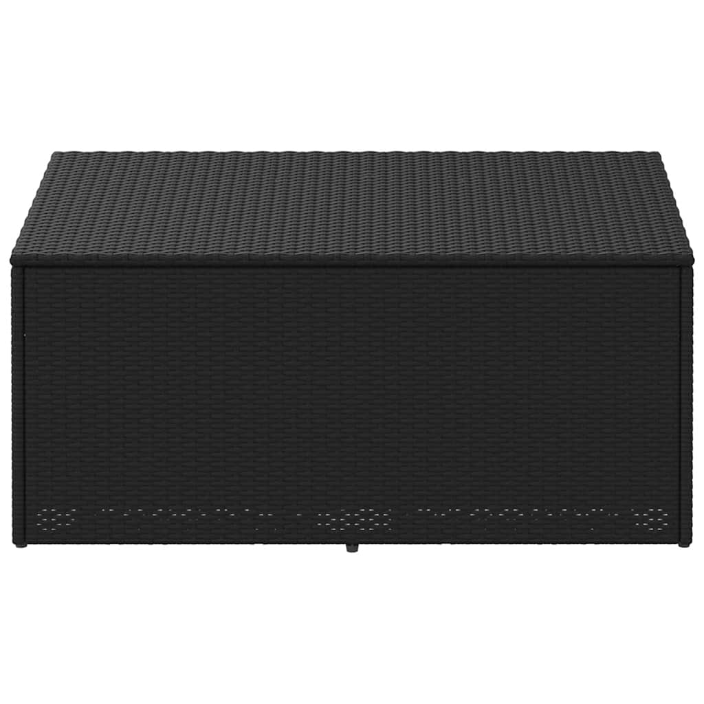 Baule da giardino nero 110x50x58 cm in polyrattan