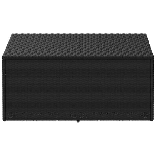 Baule da giardino nero 110x50x58 cm in polyrattan