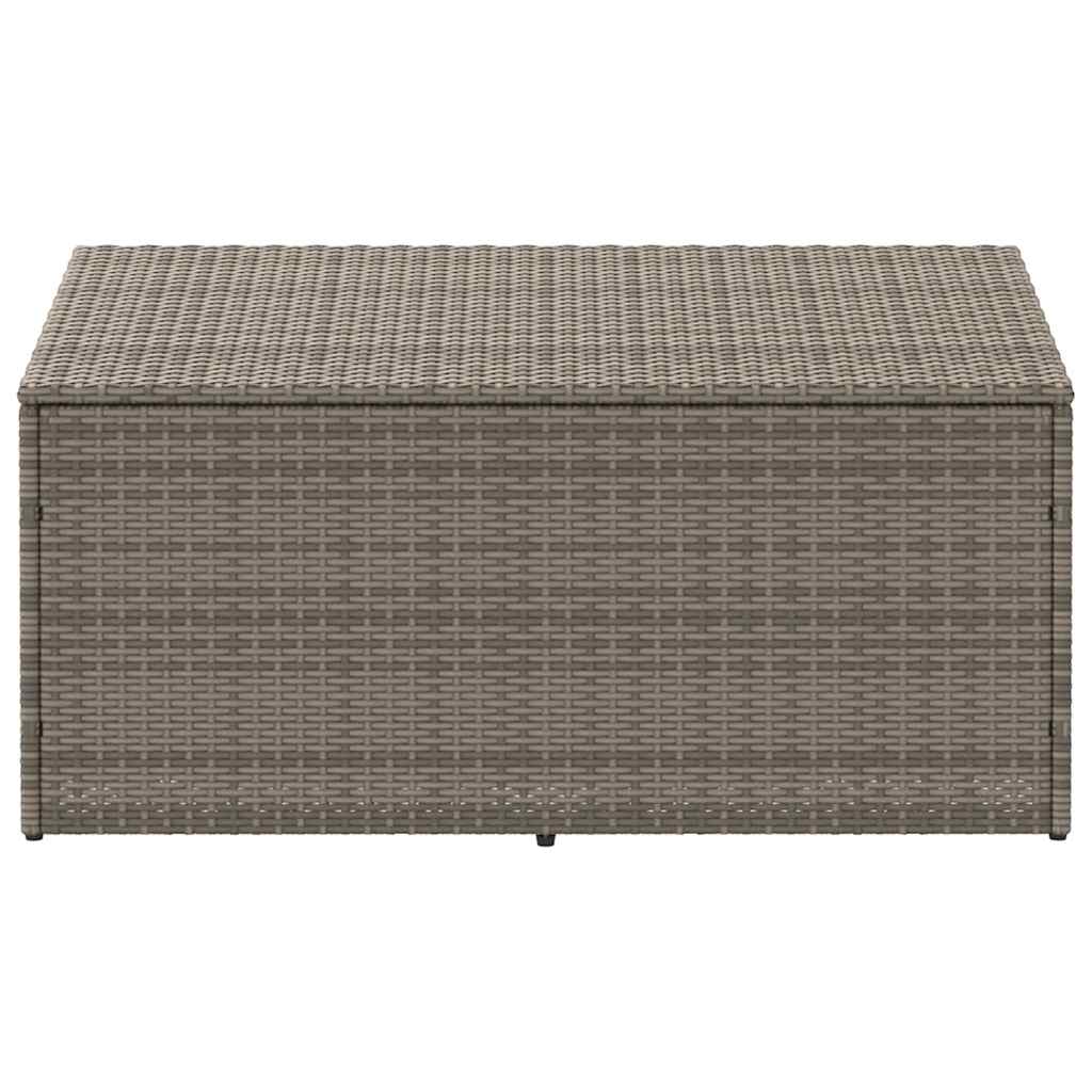 Baule da giardino grigio 110x50x58 cm in polyrattan