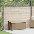 Baule da giardino beige 110x50x58 cm in polyrattan
