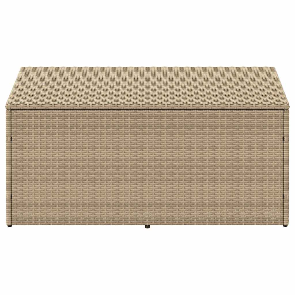 Baule da giardino beige 110x50x58 cm in polyrattan