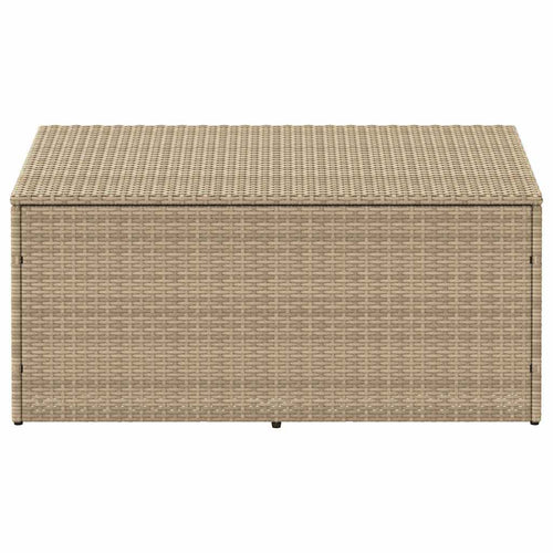 Baule da giardino beige 110x50x58 cm in polyrattan