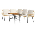 Set Divano da Giardino 2 pz Beige polyrattan