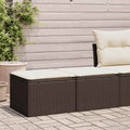 Set Divano Giardino 4 pz con Cuscini Marrone Polyrattan Acacia