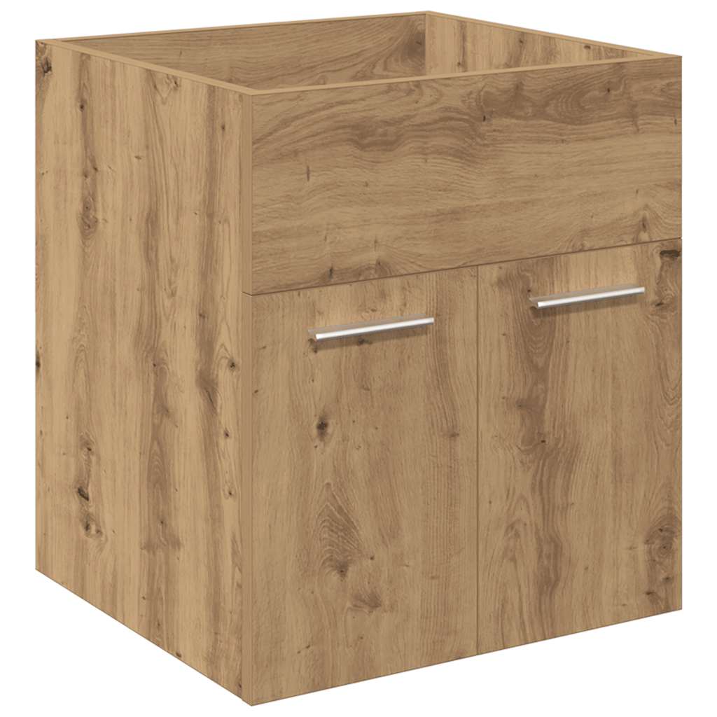 Mobile Bagno con Lavabo Integrato&Rubinetto Rovere Artigianale