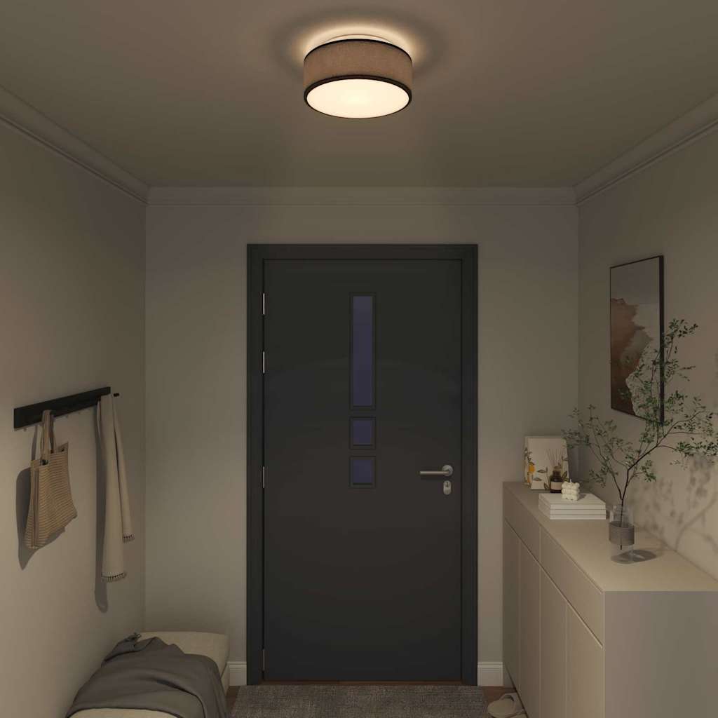 Lampada da soffitto Nero 30 x 30 x 13,5 cm Tessuto
