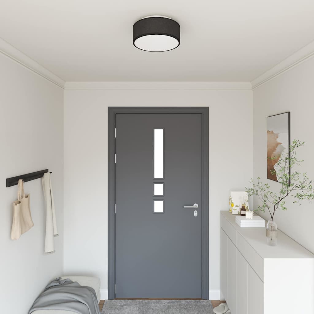 Lampada da soffitto Nero 30 x 30 x 13,5 cm Tessuto