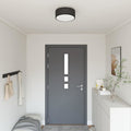 Lampada da soffitto Nero 30 x 30 x 13,5 cm Tessuto