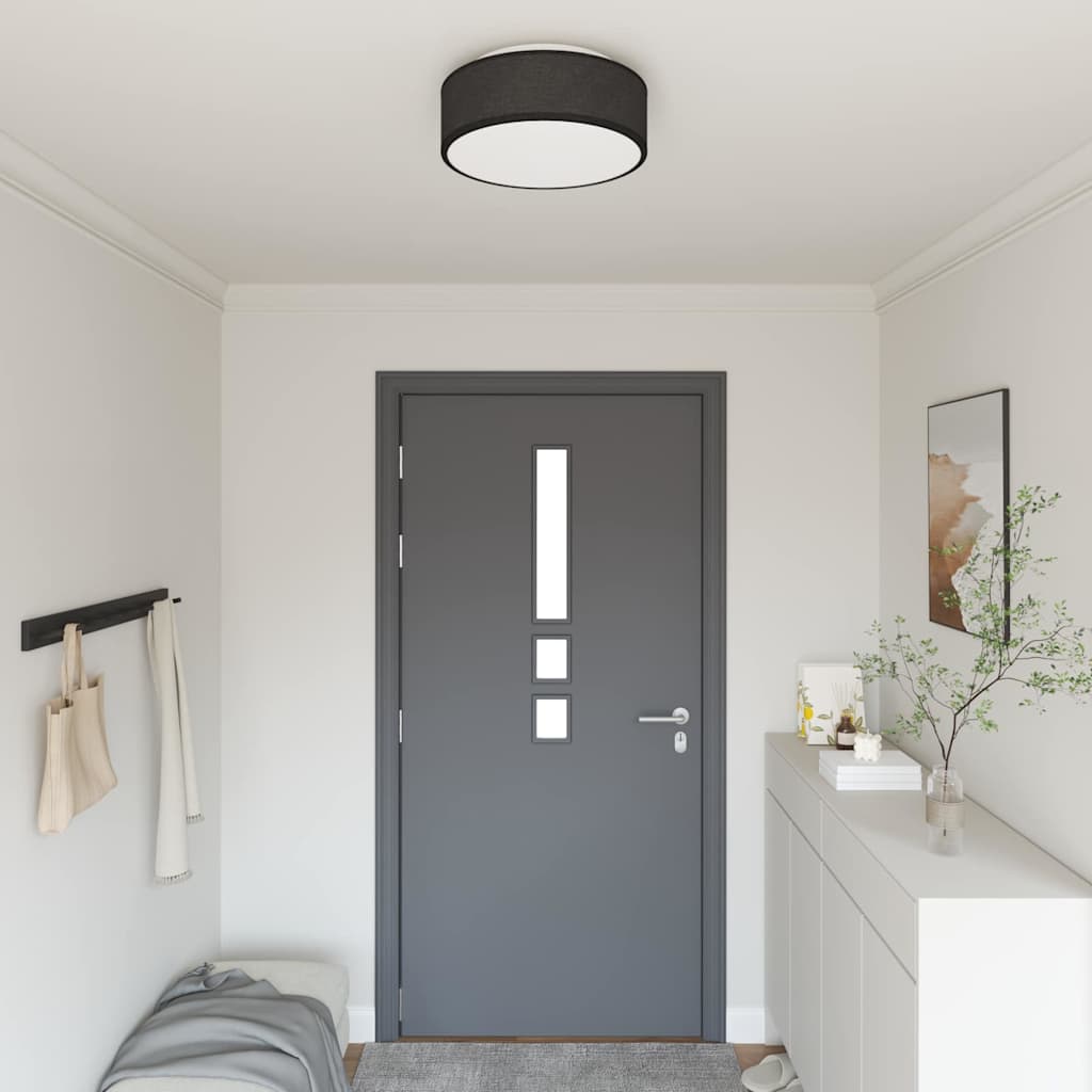 Lampada da soffitto Nero 38 x 38 x 13,5 cm Tessuto