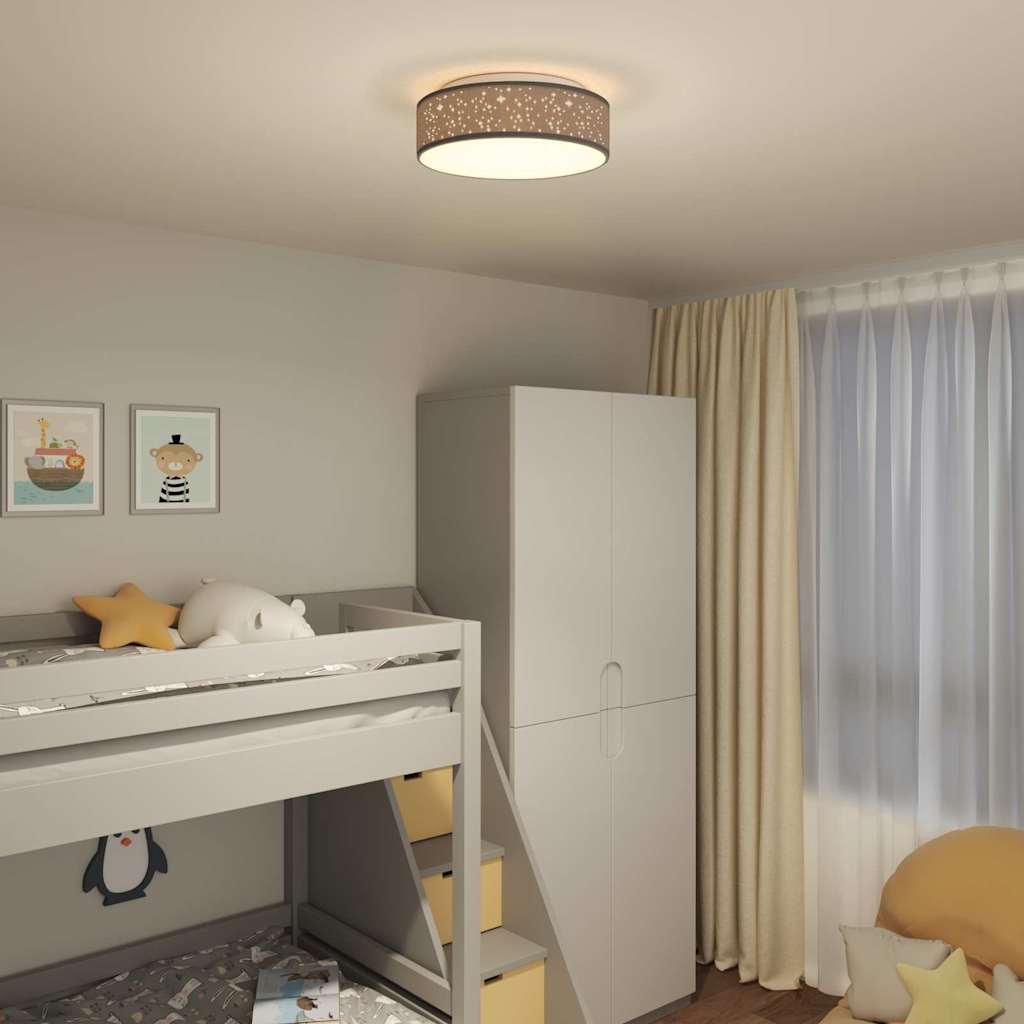Lampada da soffitto Nero 38 x 38 x 13,5 cm Tessuto