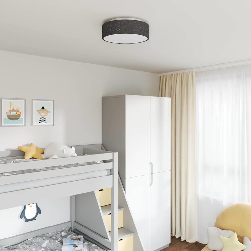 Lampada da soffitto Nero 38 x 38 x 13,5 cm Tessuto
