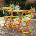 Set da Pranzo per Giardino 3 pz Olio Naturale
