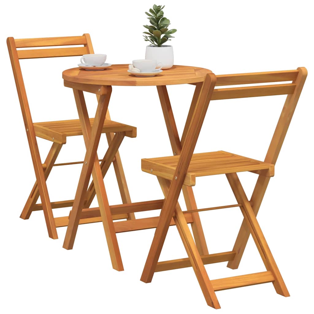 Set da Pranzo per Giardino 3 pz Olio Naturale