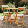 Set da Pranzo per Giardino 3 pz Olio Naturale