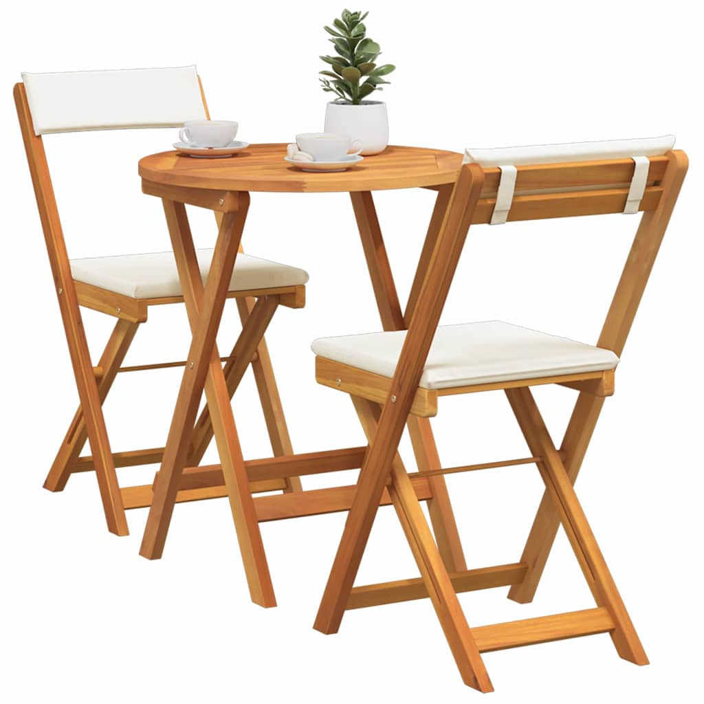 Set da Pranzo per Giardino 3 pz Olio Naturale