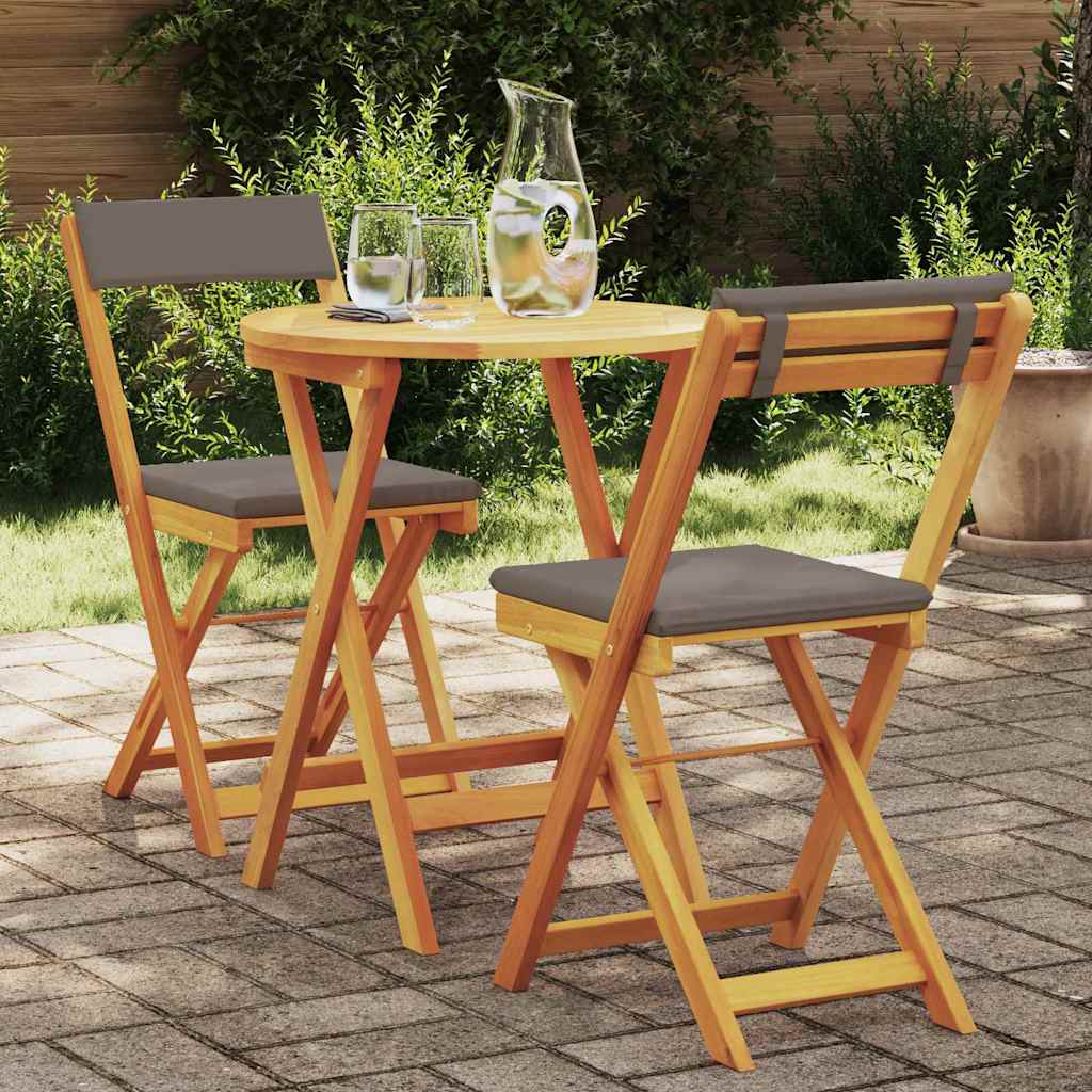 Set da Pranzo per Giardino 3 pz Olio Naturale