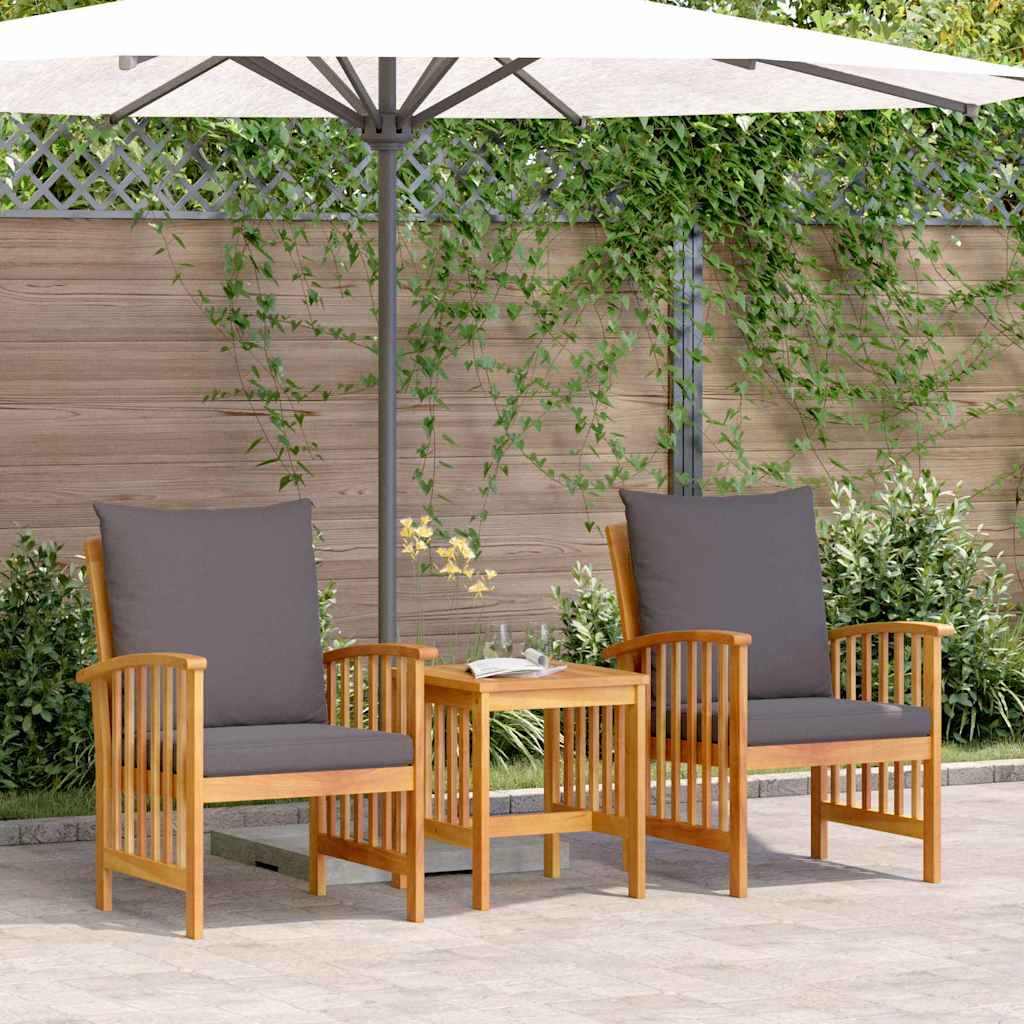 Set Divano da Giardino 3 pz Olio Naturale