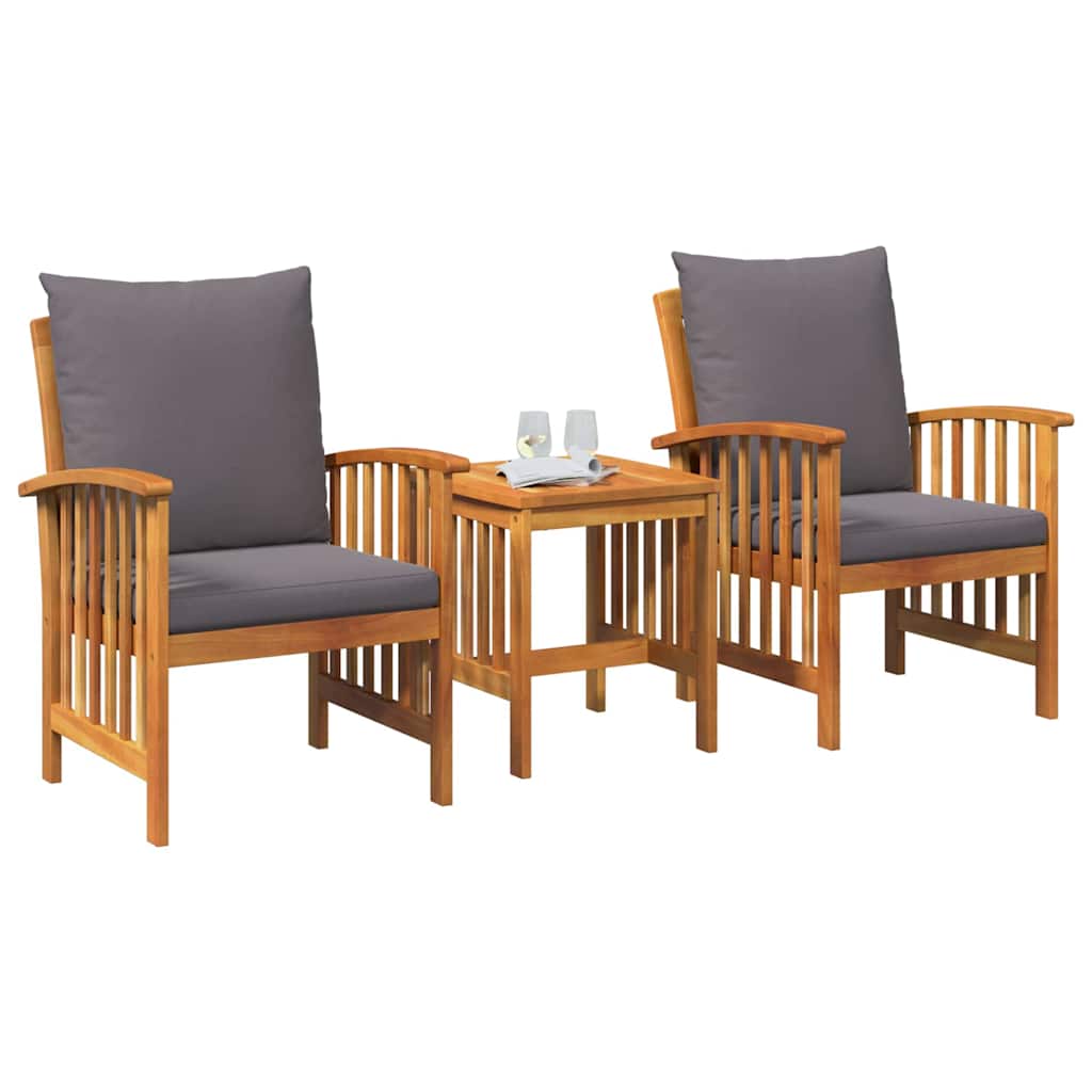 Set Divano da Giardino 3 pz Olio Naturale