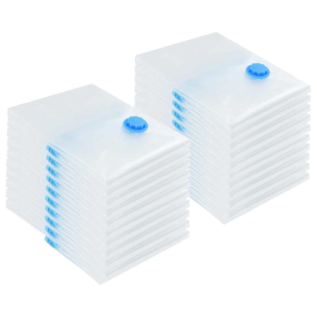 Sacchetti per Stoccaggio 20 pz Trasparente e Blu 70 x 50 cm
