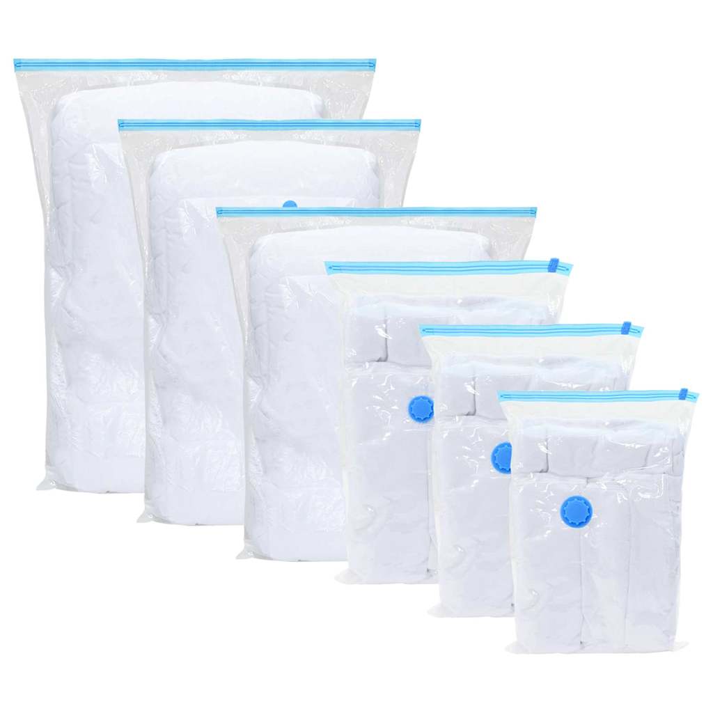Sacchetti per Stoccaggio 15 pz Trasparente e Blu 130 x 100 cm
