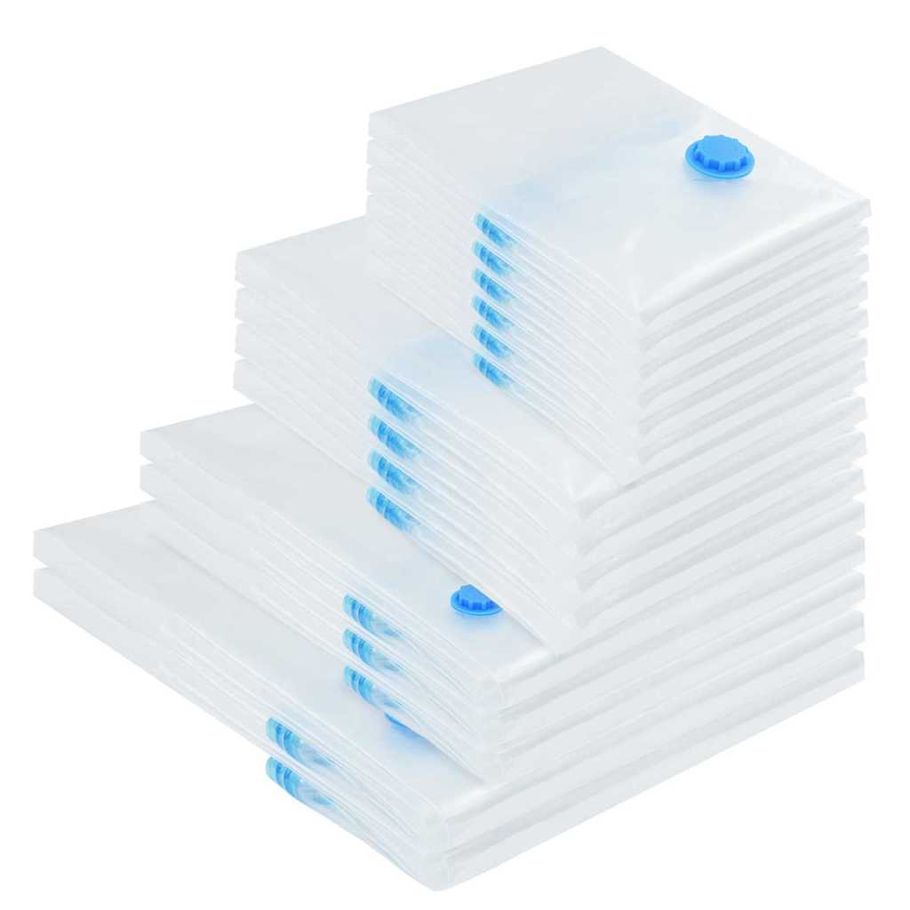 Sacchetti per Stoccaggio 15 pz Trasparente e Blu 130 x 100 cm
