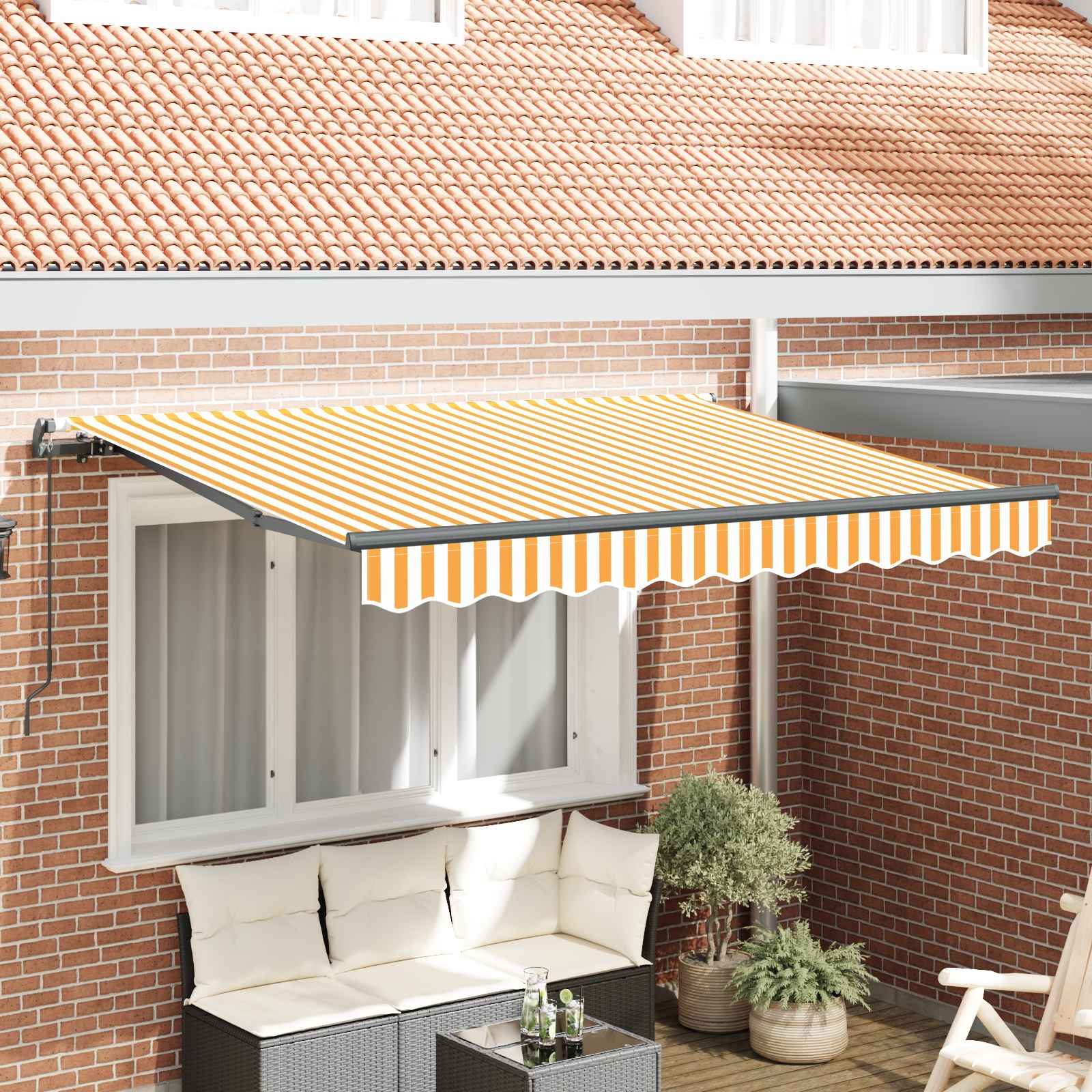Tenda retrattile Giallo 250 x 200 cm Tessuto