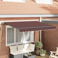Tenda retrattile Marrone 250 x 200 cm Tessuto