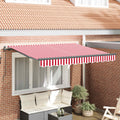 Tenda retrattile Rosso 250 x 200 cm Tessuto