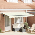 Tenda retrattile Crema 350 x 200 cm Tessuto