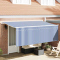 Tenda retrattile Blu 350 x 200 cm Tessuto