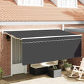Tenda retrattile Crema 350 x 200 cm Poliestere e Alluminio