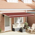 Struttura della tenda Arancione e Nero 350 x 200 cm