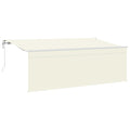 Tenda retrattile Crema 400 x 200 cm Poliestere e Alluminio