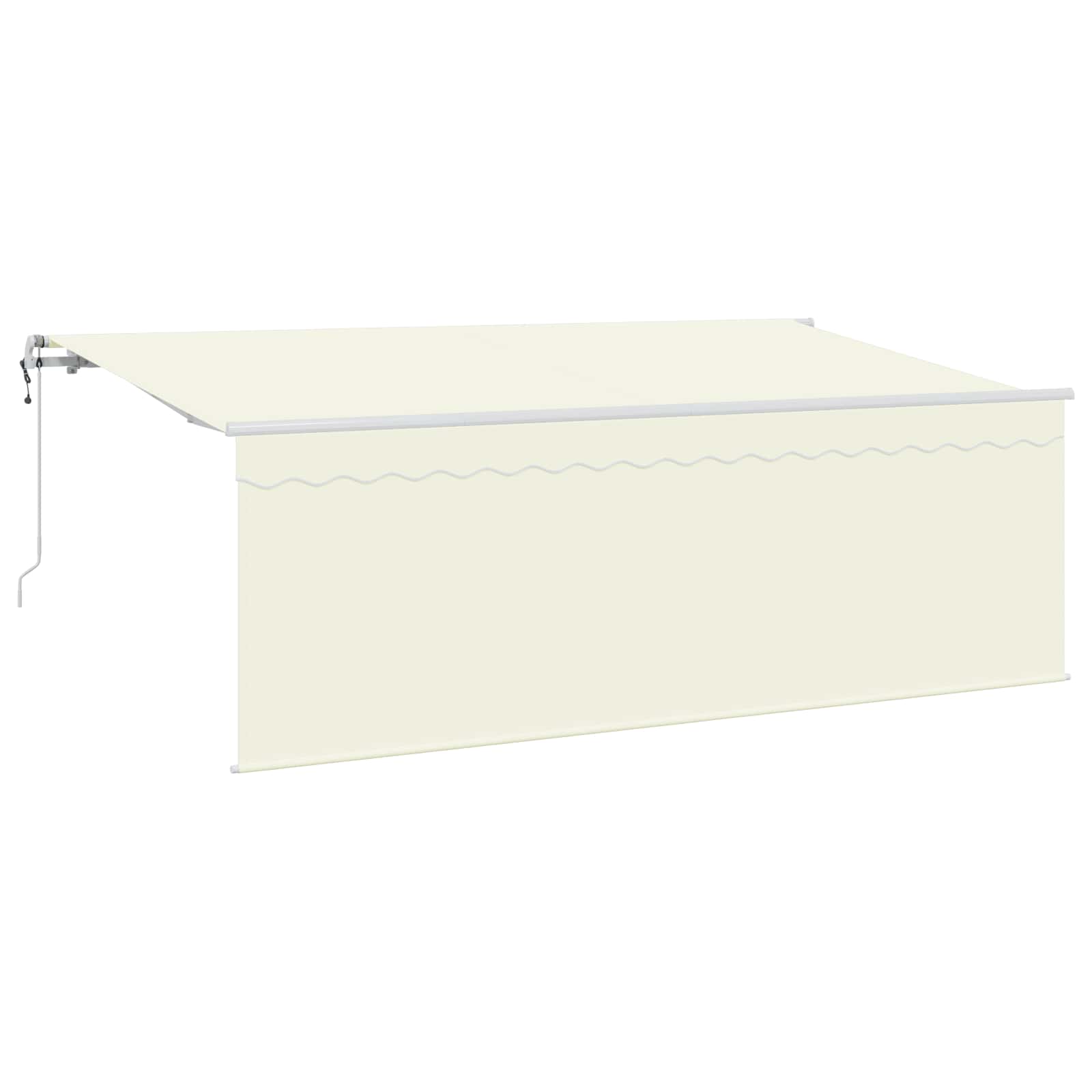Tenda retrattile Crema 400 x 200 cm Poliestere e Alluminio